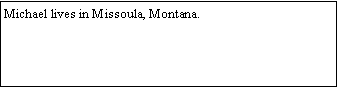 Text Box: Michael lives in Missoula, Montana.